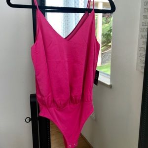 Satin Downtown Cami Thong Bodysuit